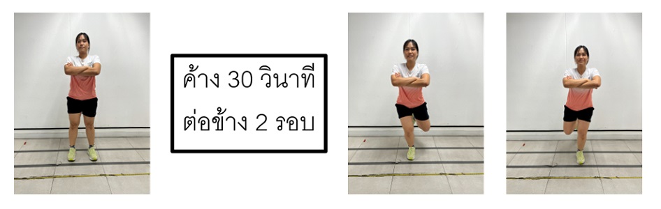รูปที่ 21 ยืนย่อขาค้าง 30 วินาที